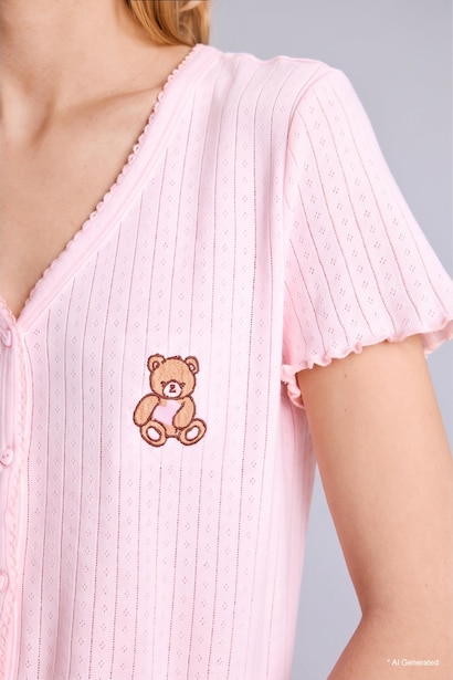 Regular Fit Short Sleeve T-Shirt and Pants Pyjama Set