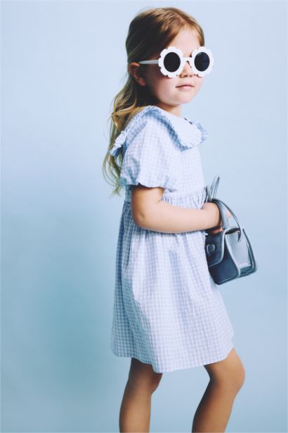 Gingham Short Sleeve Woven Dress