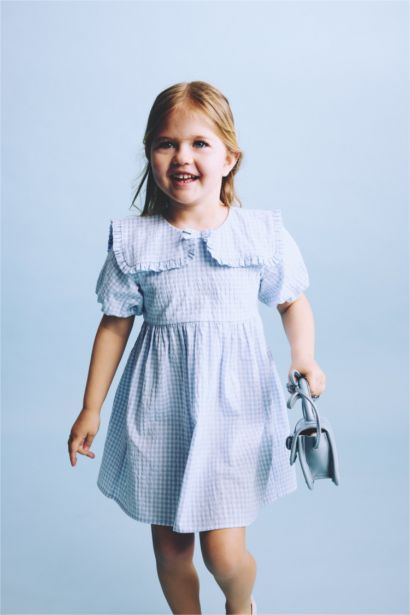 Gingham Short Sleeve Woven Dress