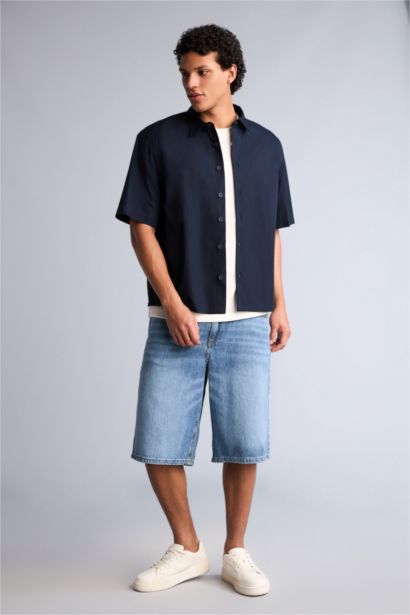 Boxy Fit Poplin Short Sleeve Shirt