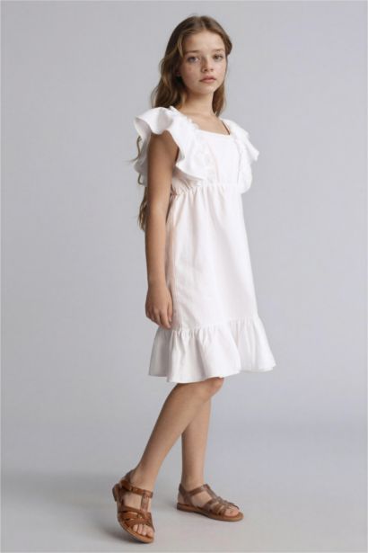 Keten Görünümlü Elbise