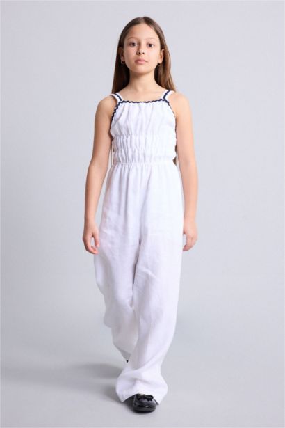 linen Sleeveless Jumpsuit