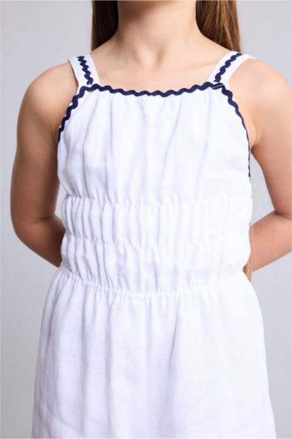 linen Sleeveless Jumpsuit