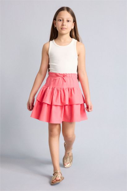 Girl Linen Look Skirt