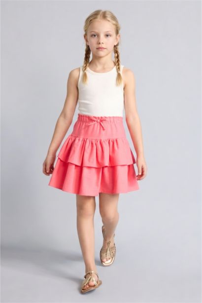 Girl Linen Look Skirt