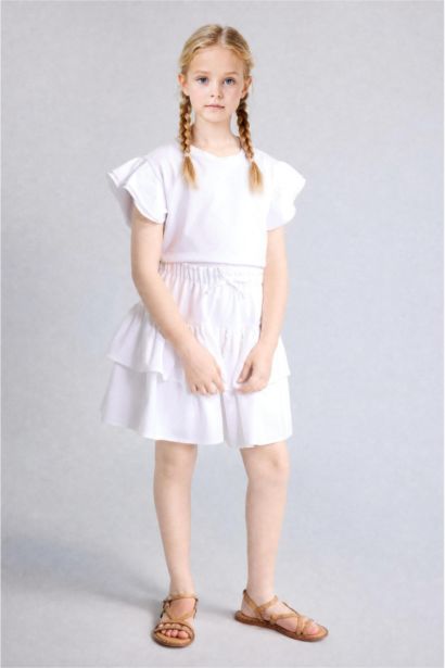 Girl Linen Look Skirt