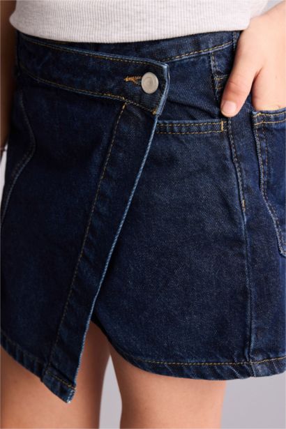 Jean Şort Etek Kız Çocuk