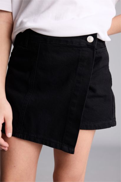 Jean Şort Etek Kız Çocuk