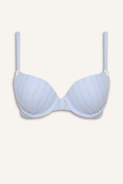 Poplin Kaplı Push Up Balenli Bra