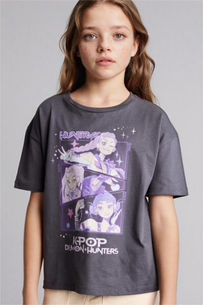 Kpop - Demon Hunters Relax Fıt Tişört Kız Çocuk