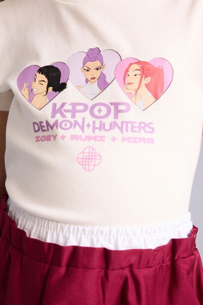 Kpop - Demon Hunters Ribana Tişört Kız Çocuk