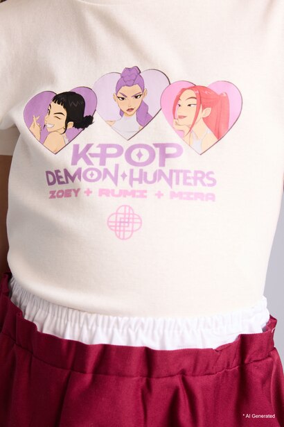 Kpop - Demon Hunters Ribana Tişört Kız Çocuk