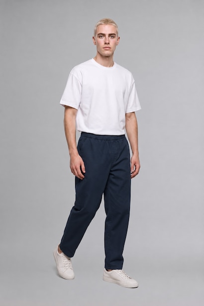 Ultra Soft Baggy Fit Pleated Detail Basic Trousers