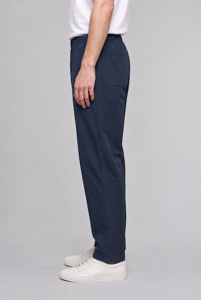 Ultra Soft Baggy Fit Pleated Detail Basic Trousers