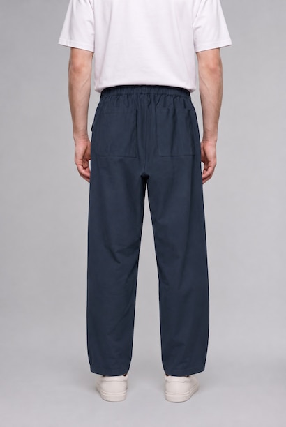 Ultra Soft Baggy Fit Pleated Detail Basic Trousers