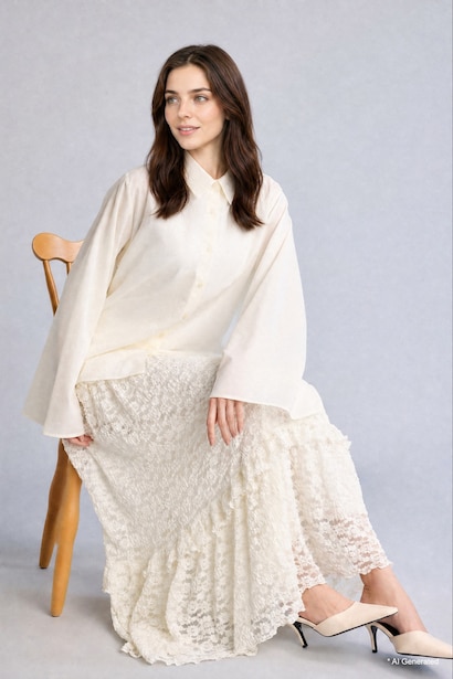 A-Line Lace Skirt