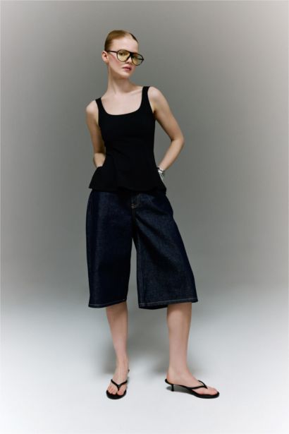 Slım Fıt U Yaka Bürümcük Atlet