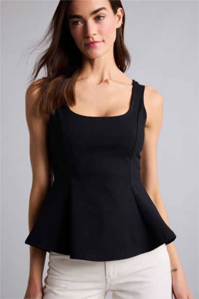 Slım Fıt U Yaka Bürümcük Atlet