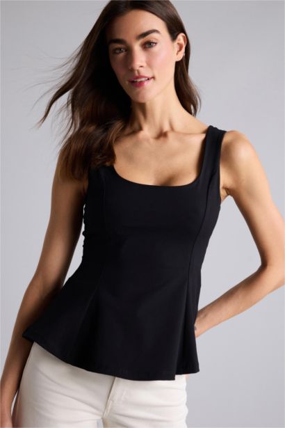 Slım Fıt U Yaka Bürümcük Atlet