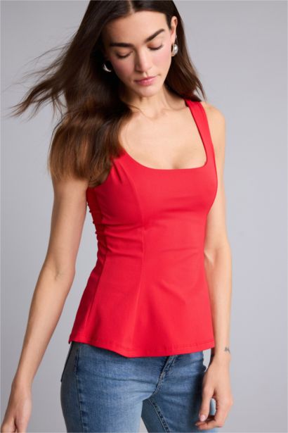 تانك توب سليم فيت بياقة U