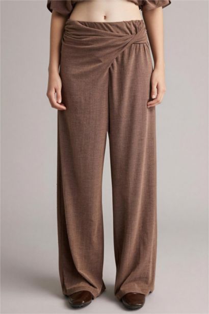 Wıde Leg Krep Pantolon