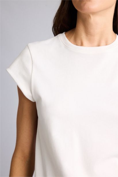 Regular Fıt Bisiklet Yaka Basıc Düz Kısa Kollu Tişört