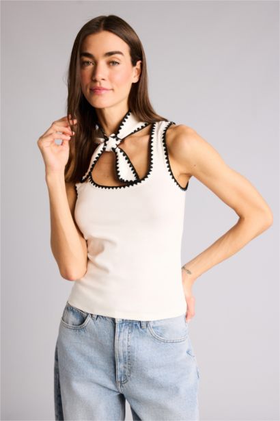 Slım Fıt Yuvarlak Yaka Ribana Atlet