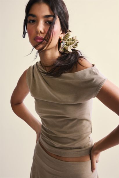 Slim Fit Crepe Short Sleeve T-Shirt