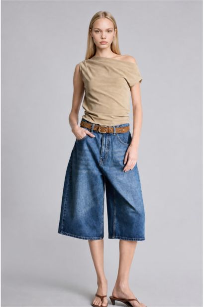 Slim Fit Kısa Kollu Krep Tişört