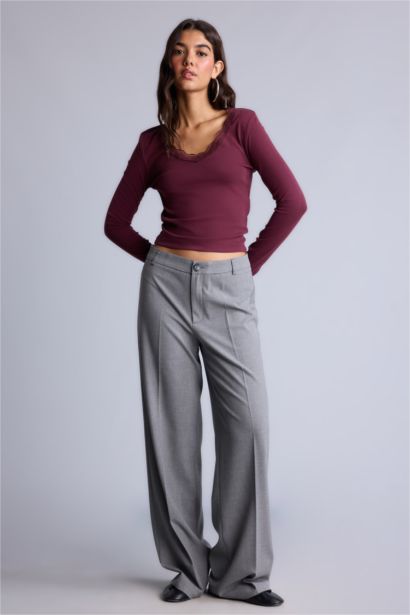 Slim Fit Ribana Long Sleeve T-Shirt