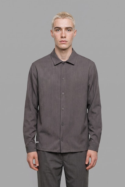 Striped Overshirt Shirt Jacket