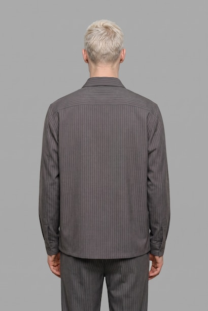 Striped Overshirt Shirt Jacket
