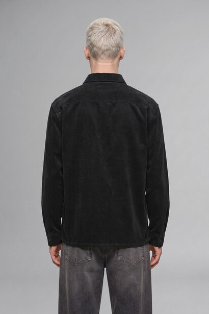 Boxy Fit Cotton Long Sleeve Shirt