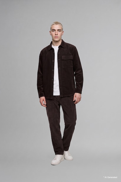 Boxy Fit Cotton Long Sleeve Shirt
