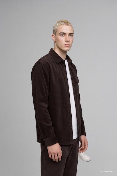 Boxy Fit Cotton Long Sleeve Shirt