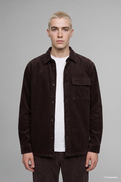 Boxy Fit Cotton Long Sleeve Shirt