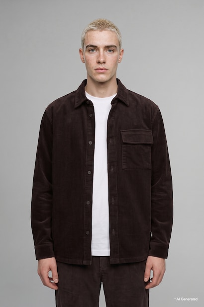 Boxy Fit Cotton Long Sleeve Shirt