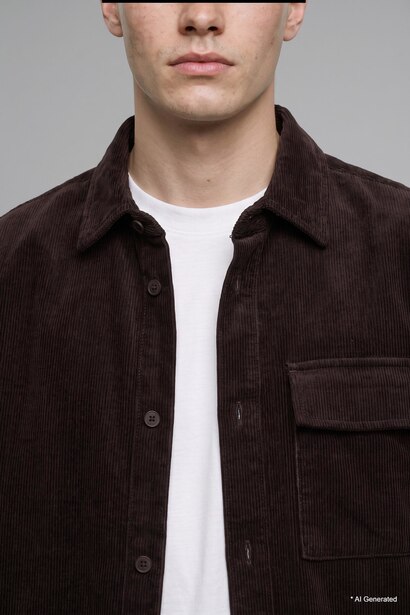 Boxy Fit Cotton Long Sleeve Shirt