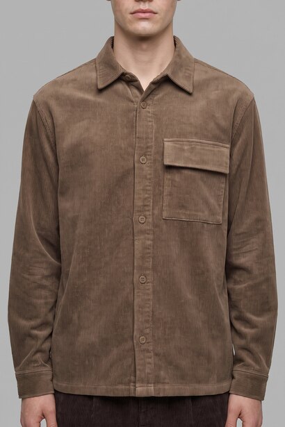 Boxy Fit Cotton Long Sleeve Shirt