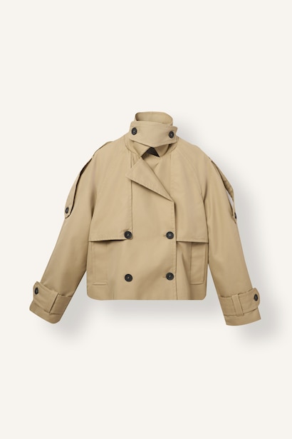 Relaxed Fit Kısa Trençkot