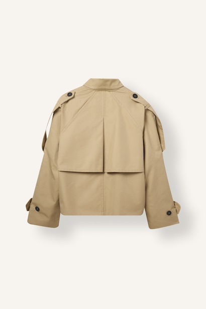 Relaxed Fit Kısa Trençkot