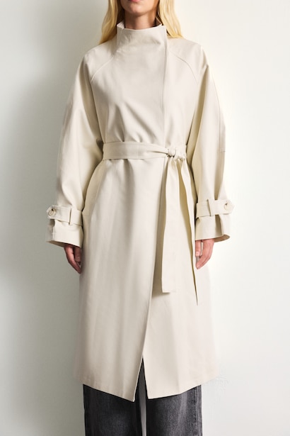Relax Fit Water-Repellent Twill Trench Coat