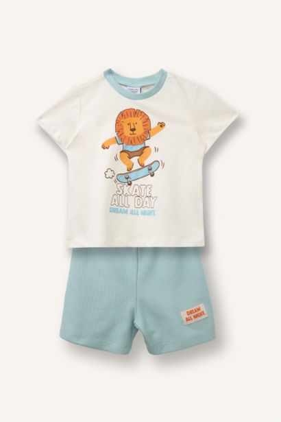 2'Li Baskılı Pijama Takım Erkek Bebek
