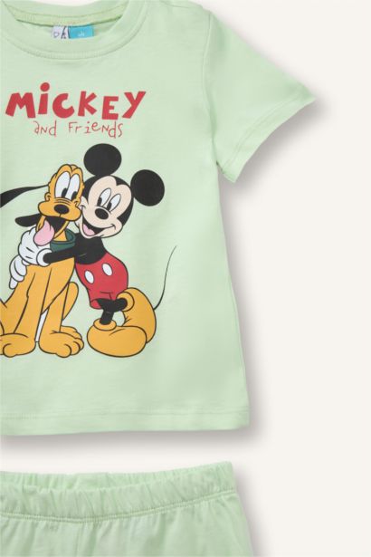 2 piece Regular Fit Mickey & Minnie Licensed Knitted Pyjamas