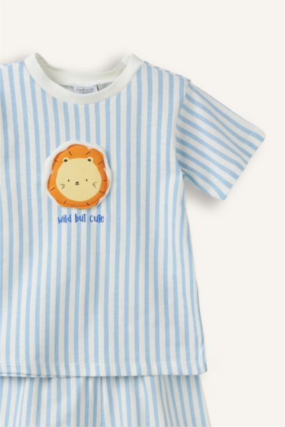 Çizgili 2'li Pijama Takımı Erkek Bebek