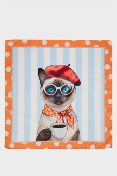 سكارف بناتي ستان منقوش