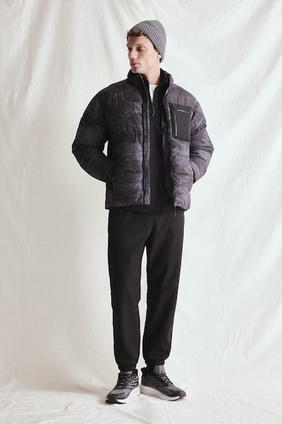 Regular Fit Mock-Neck Zippered Waterproof Jacket
