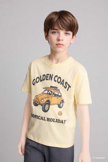 Boy 2 piece Regular Fit Printed Knitted Pyjamas