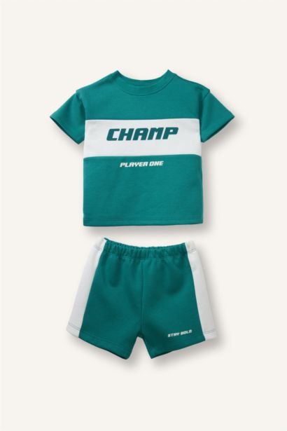 2 piece Oversize Fit Slogan Set