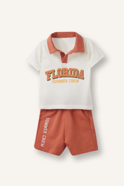 2 piece Regular Fit Slogan Set